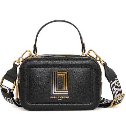 KARL LAGERFELD PARIS Simone Double Top Handle Backpack Black/Gold Women\'s Bag KARL LAGERFELD PARIS Simone Crossbody with Pearls (Women  main image 4