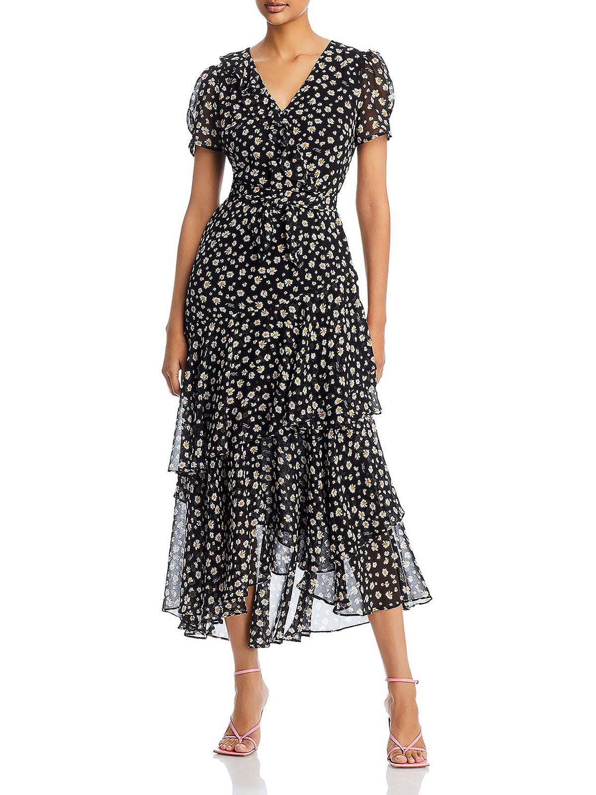 Karl lagerfeld floral wrap dress hotsell