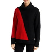 Karl Lagerfeld Paris Womens Cowl Neck Knit Pullover Sweater