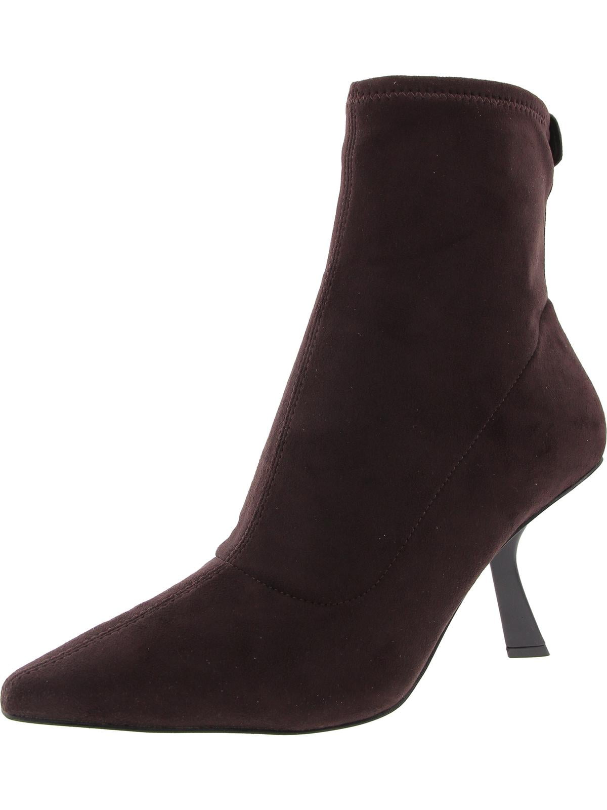 Karl Lagerfeld Paris Womens Kelsa Solid Faux Suede Booties