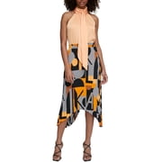 Karl Lagerfeld Paris Womens Mock-Neck Sleeveless Blouse
