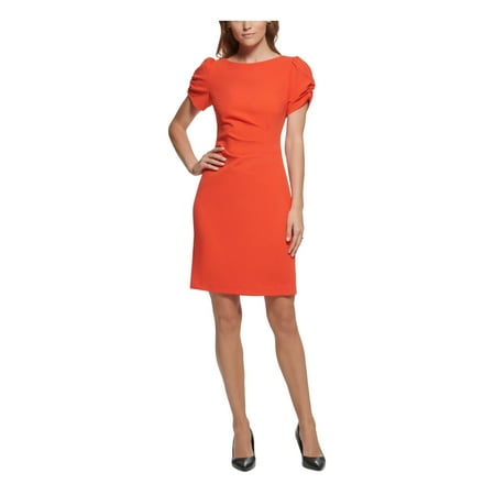 Karl Lagerfeld Paris Womens Pleated Knit Sheath Dress