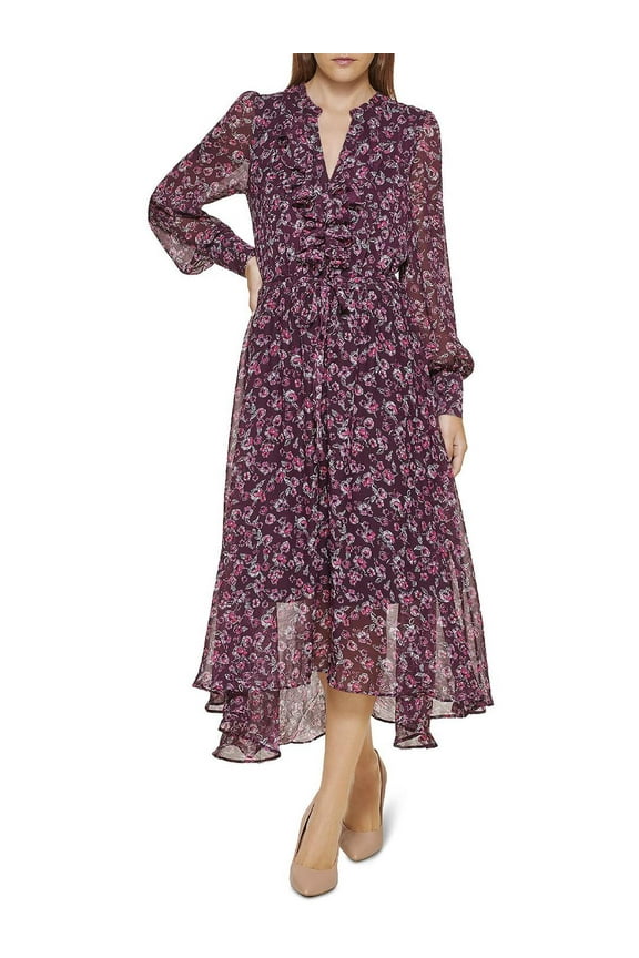 Womens Ruffled Long Maxi Dress