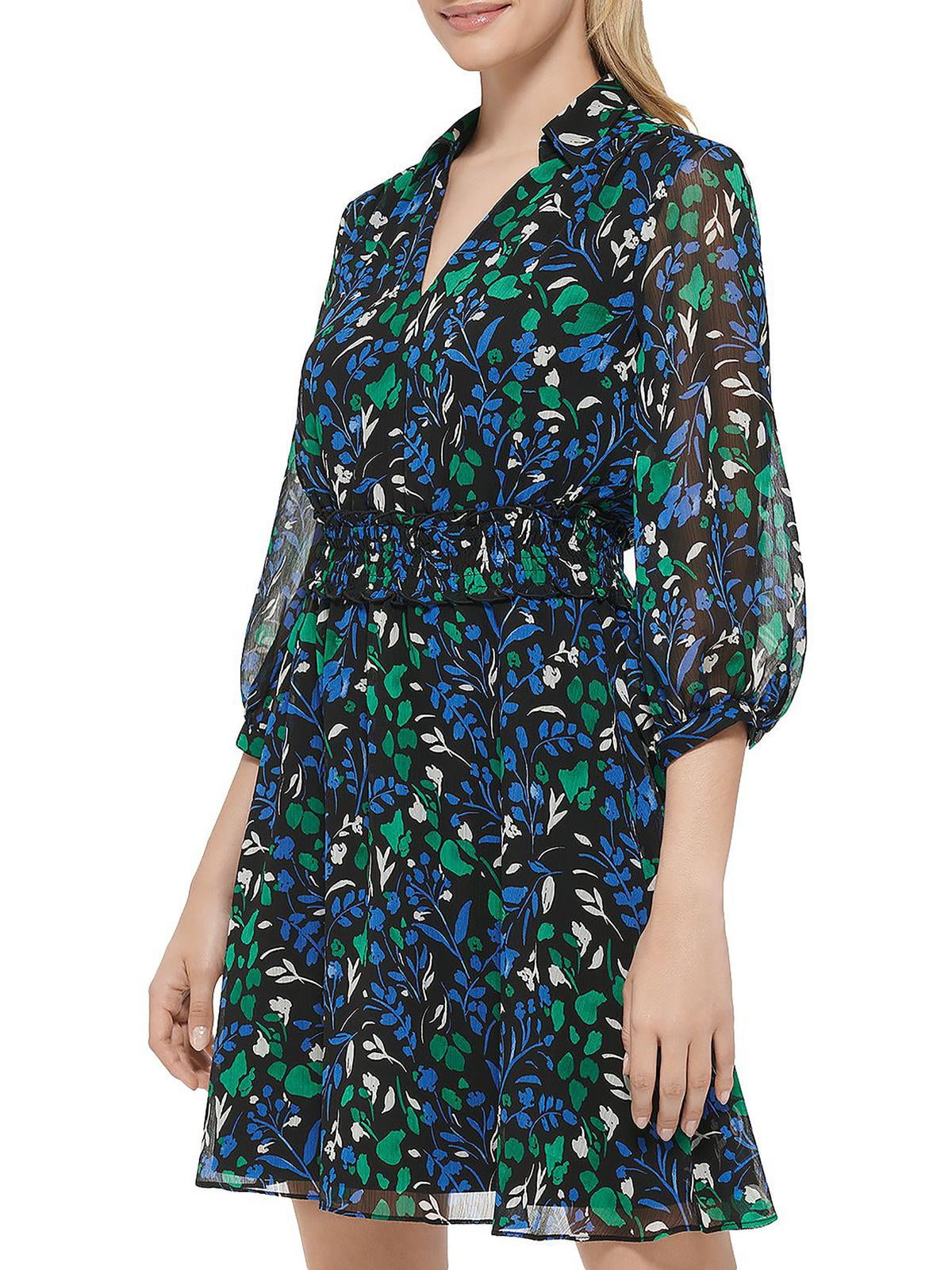 slim fit dress slacks Short Sleeve Floral Fit & Flare Dress | Dresses & Jumpsuits main image 1