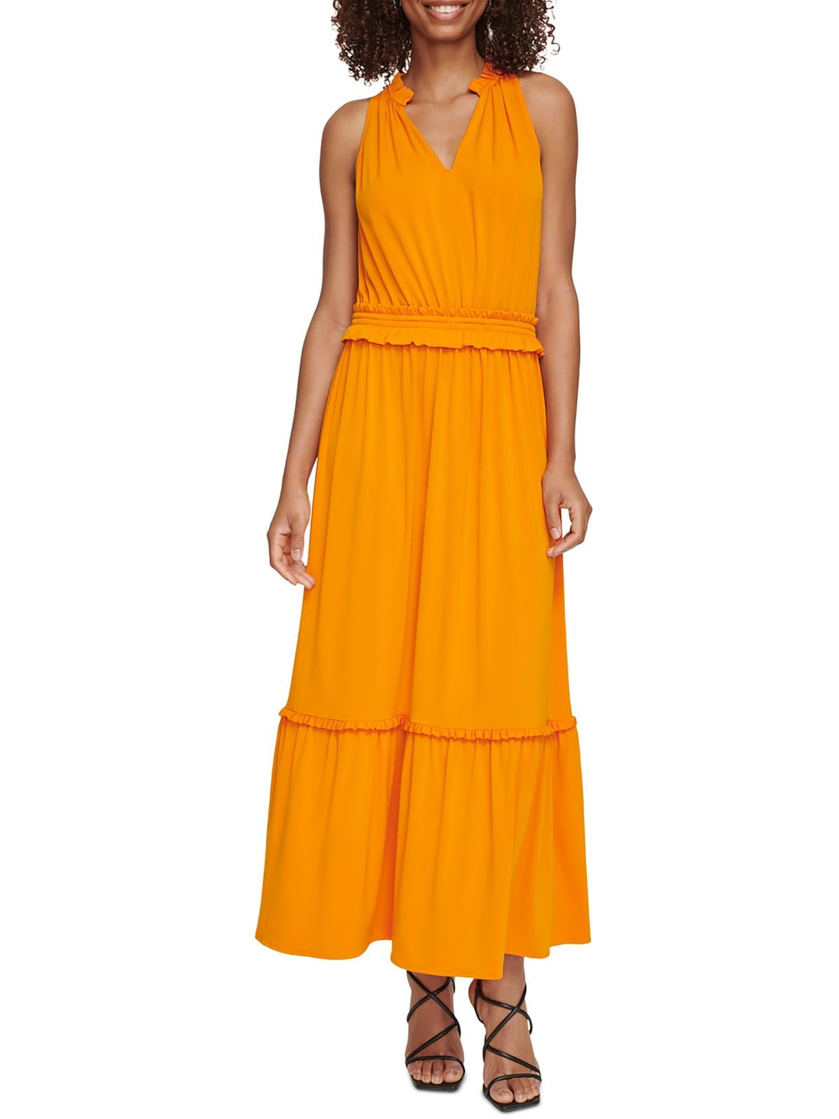Karl Lagerfeld Paris Womens Tiered Long Maxi Dress Karl Lagerfeld Paris Womens Tiered Long Maxi Dress