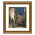 thumbnail image 1 of Karl Leipold 15x17 Gold Ornate Wood Frame and Double Matted Museum Art Print Titled - Channel in Venice at Moonlight (Approx. 1900-1920), 1 of 4