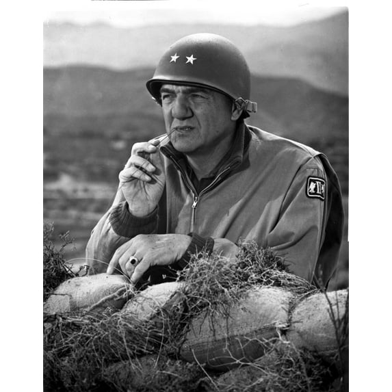 Karl Malden in a military helmet Photo Print (24 x 30)