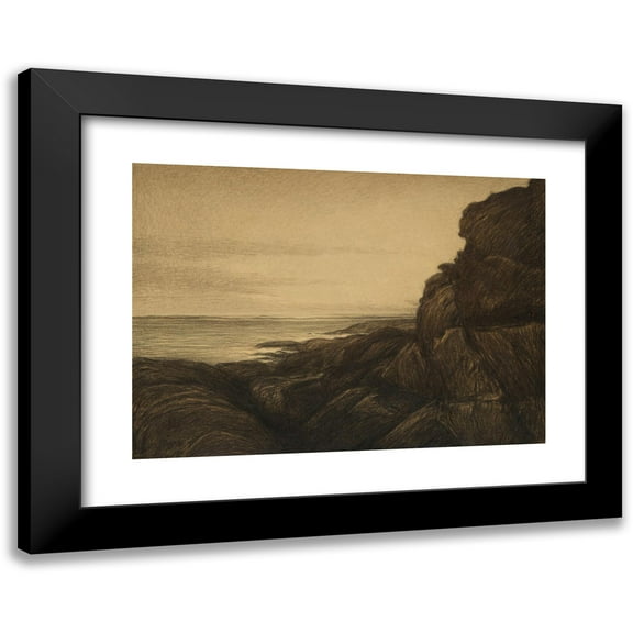 Karl Nordström 14x11 Black Modern Framed Museum Art Print Titled - Coastal Cliffs (1904)