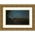 thumbnail image 1 of Karl Nordström 14x11 Gold Ornate Wood Frame and Double Matted Museum Art Print Titled - Summer Evening in Bellevue (1896), 1 of 4
