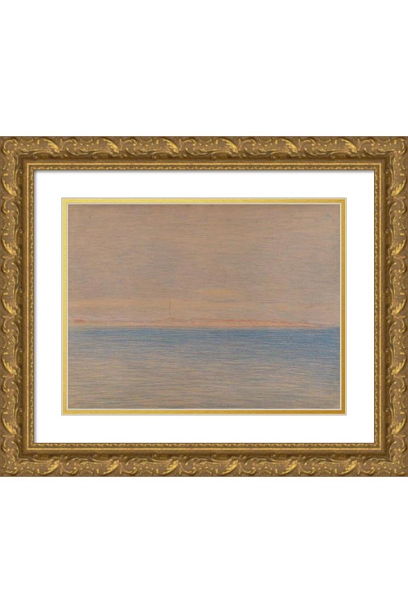 Karl Nordström 24x19 Gold Ornate Framed and Double Matted Museum Art Print Titled - Navigation Mark (1908)