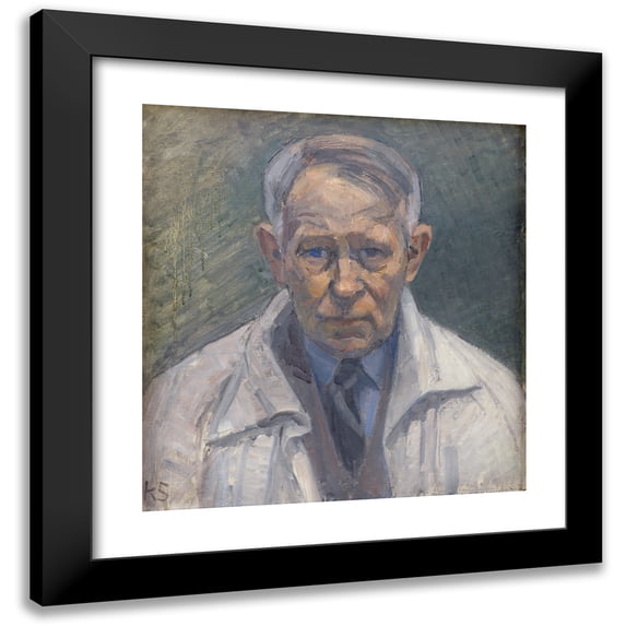 Karl Schou 15x16 Black Modern Framed Museum Art Print Titled - Self Portrait (1935 - 1936)