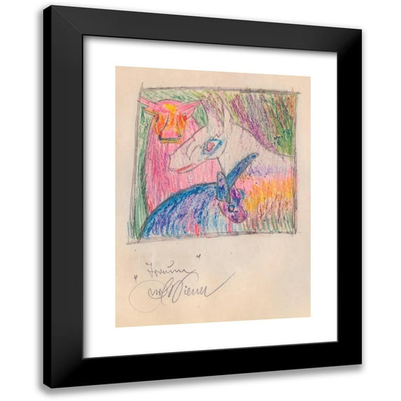 Karl Wiener 11x14 Black Modern Framed Museum Art Print Titled - Dream (Around 1923)