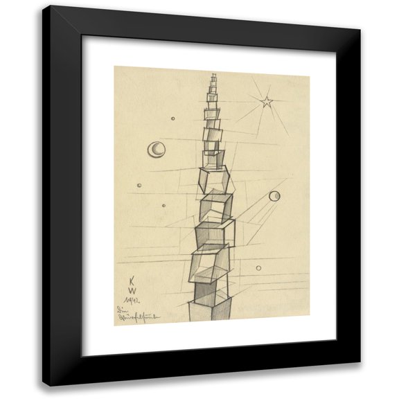 Karl Wiener 11x14 Black Modern Framed Museum Art Print Titled - The Cubes (1942)