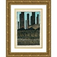 thumbnail image 1 of Karl Wiener 11x14 Gold Ornate Wood Frame and Double Matted Museum Art Print Titled - Head Study, From; ‘Profile’, 10 Leaves, Graz XIV (1924), 1 of 4