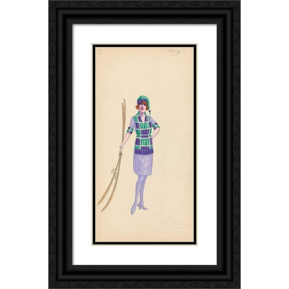 Karl Wiener 11x18 Black Ornate Wood Framed Double Matted Museum Art Print Titled - Revolution (Around 1921)