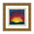 thumbnail image 1 of Karl Wiener 12x12 Gold Ornate Wood Frame and Double Matted Museum Art Print Titled - Composition from 'Pflaster and Wiese ’XXI (1924), 1 of 4