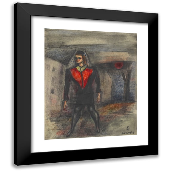 Karl Wiener 12x14 Black Modern Framed Museum Art Print Titled - Untitled; Out of; ‘The 150 Leaves’ XVII (1940)