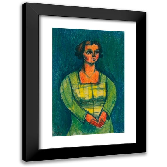 Karl Wiener 13x18 Black Modern Framed Museum Art Print Titled - Female Portrait; Out of; ‘The 150 Leaves’ (1940)