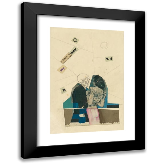 Karl Wiener 13x18 Black Modern Framed Museum Art Print Titled - Without Title (Young Woman and Death) (Around 1941)