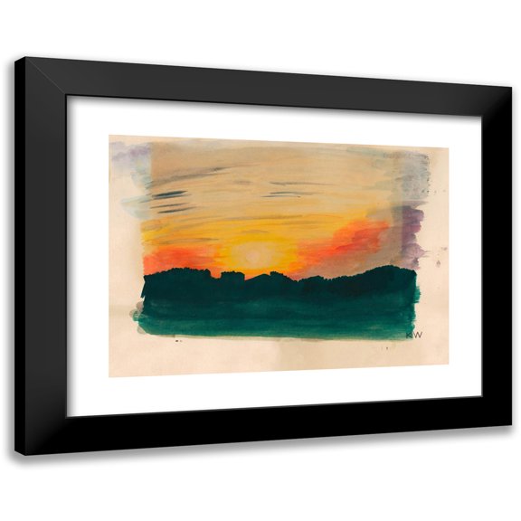 Karl Wiener 14x11 Black Modern Framed Museum Art Print Titled - Nature Study Xlix (1924)