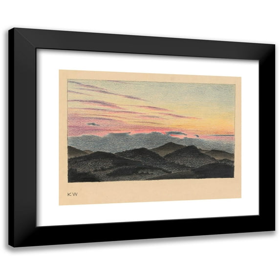 Karl Wiener 14x11 Black Modern Framed Museum Art Print Titled - Without Title (Natural Study) I (Around 1924)