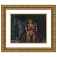 thumbnail image 1 of Karl Wiener 14x12 Gold Ornate Wood Frame and Double Matted Museum Art Print Titled - Untitled; Out of; ‘The 150 Leaves’ XI (1940), 1 of 4