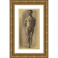 thumbnail image 1 of Karl Wiener 14x24 Gold Ornate Framed and Double Matted Museum Art Print Titled - Male Act IIi, 1 of 4