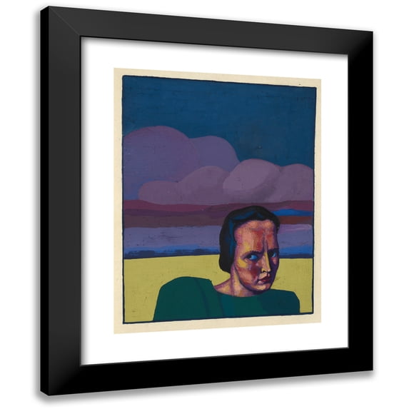 Karl Wiener 15x18 Black Modern Framed Museum Art Print Titled - Good Friday (Female Portrait) (1943)