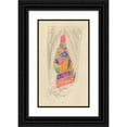 thumbnail image 1 of Karl Wiener 15x24 Black Ornate Framed Double Matted Museum Art Print Titled: Colorful Structure (Around 1923), 1 of 5