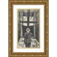 thumbnail image 1 of Karl Wiener 15x24 Gold Ornate Framed and Double Matted Museum Art Print Titled - Male Portrait; Out of; ‘The 150 Leaves’, 1 of 4