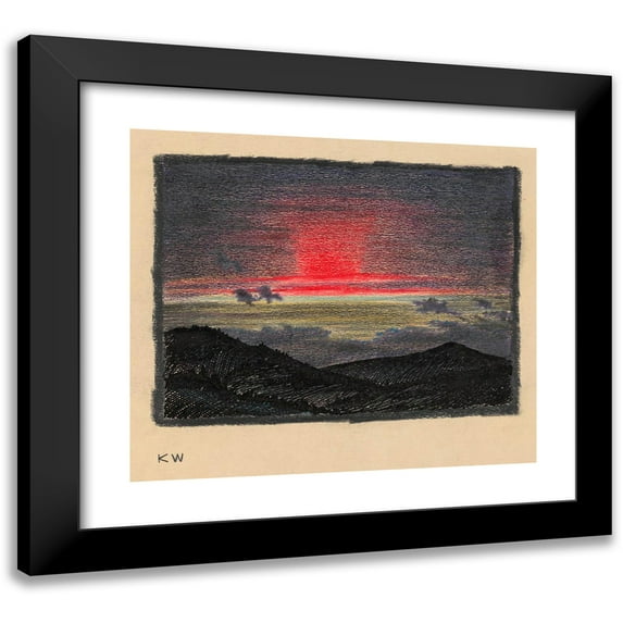 Karl Wiener 17x15 Black Modern Framed Museum Art Print Titled - Without Title (Natural Study) II (1924)