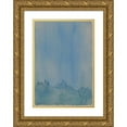 thumbnail image 1 of Karl Wiener 17x24 Gold Ornate Framed and Double Matted Museum Art Print Titled - Landscape in Blau (1943), 1 of 4
