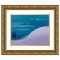 thumbnail image 1 of Karl Wiener 18x15 Gold Ornate Wood Frame and Double Matted Museum Art Print Titled - Landscape in Blau-Lila (1943), 1 of 4