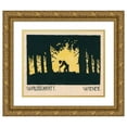 thumbnail image 1 of Karl Wiener 18x15 Gold Ornate Wood Frame and Double Matted Museum Art Print Titled - Waldschratt (Around 1922), 1 of 4