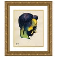 thumbnail image 1 of Karl Wiener 20x24 Gold Ornate Framed and Double Matted Museum Art Print Titled - Head Study, From; ‘Profile’, 10 Leaves, Graz III (1924), 1 of 4