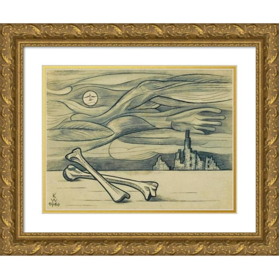 Karl Wiener 24x19 Gold Ornate Framed and Double Matted Museum Art Print Titled - Finale (1940)