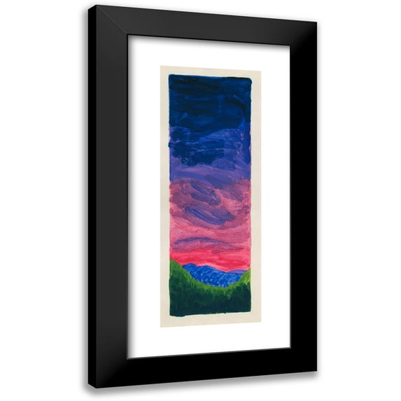 Karl Wiener 9x18 Black Modern Framed Museum Art Print Titled - Composition from 'Pflaster and Wiese ’XXII (1924)