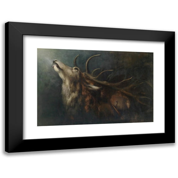 Karl Wilhelm Diefenbach 14x11 Black Modern Framed Museum Art Print Titled - Dying Deer