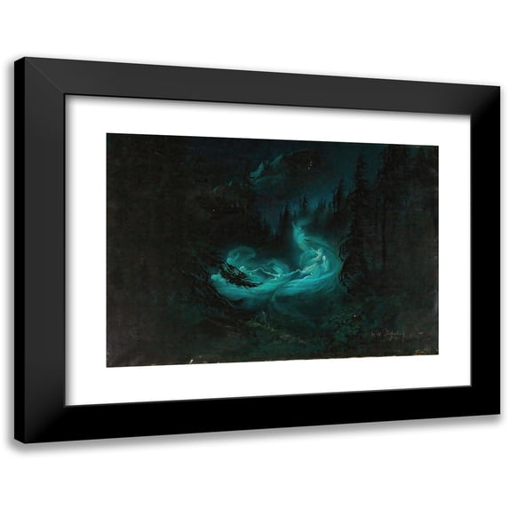 Karl Wilhelm Diefenbach 14x11 Black Modern Framed Museum Art Print Titled - The Fairy Dance (1895)