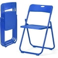 thumbnail image 1 of Karl home 4 Pcs Folding Chair, 300LBS Lightweight Foldable Plastic Chair, Reinforced Metal Frame Easy to Fold & Store for Indoor & Outdoor, Wedding, Party, Meeting Room, Patio and Garden, Blue, 1 of 15