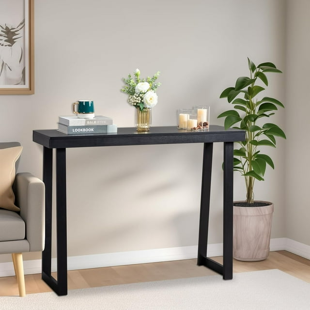 Karl home Narrow Entryway Table, Pine Wood Console Tables for Entryway