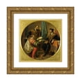 thumbnail image 1 of Karl von Blaas 12x12 Gold Ornate Wood Frame and Double Matted Museum Art Print Titled - Emperor Karl V and King Franz I. Near Pavia 1525 (1868), 1 of 4