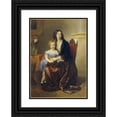 thumbnail image 1 of Karl von Blaas 14x18 Black Ornate Wood Framed Double Matted Museum Art Print Titled - Leonie Countess Lancorońska, Born Countess Potocka, with Her Son Karl (1852), 1 of 5