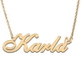 thumbnail image 1 of Karla Custom Name Necklace Customized Personalized Plated Name Necklace for Mother Daughter Friendship Women Valentine's Day Christmas Birthday New Year Gold, 1 of 7