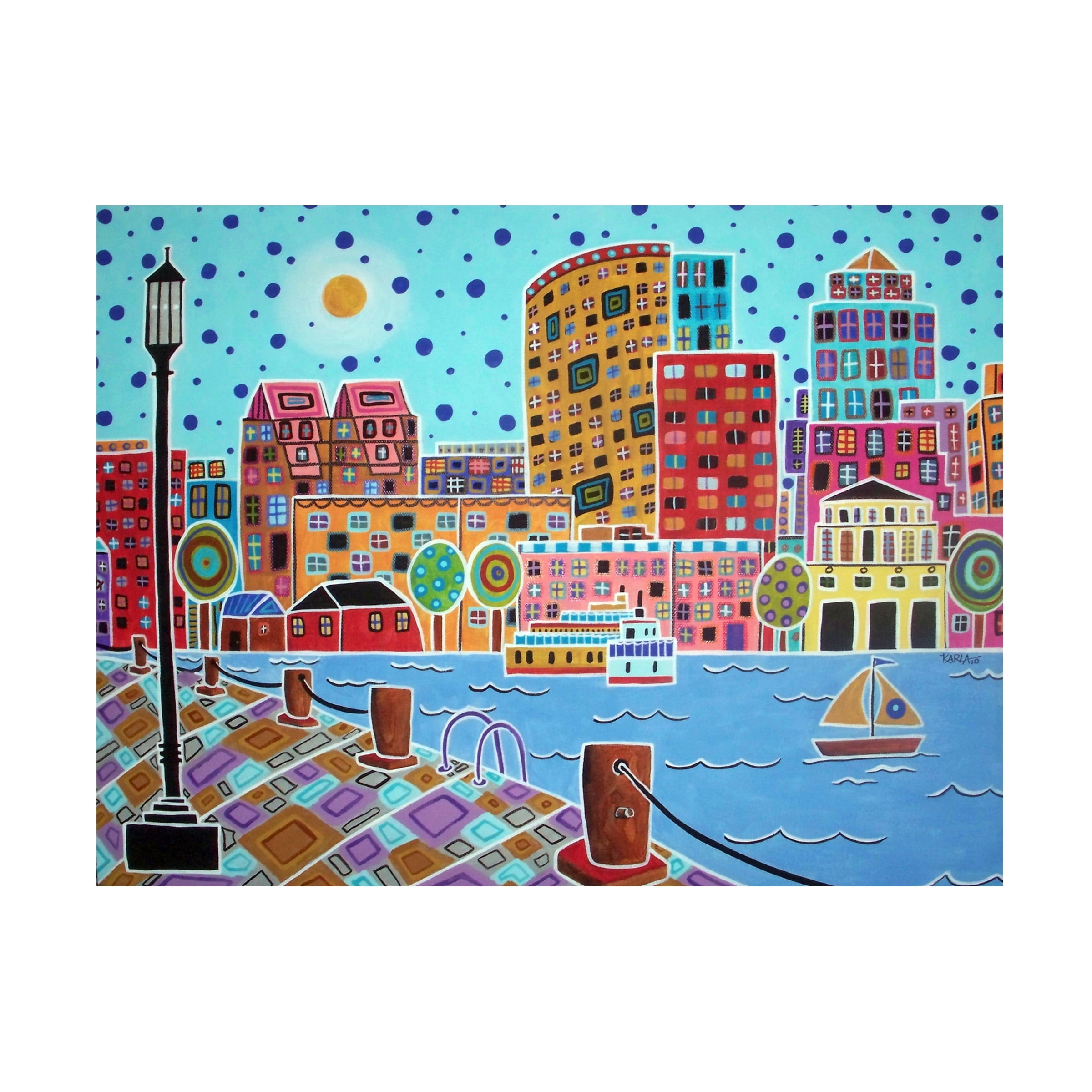 Karla Gerard 'Boston Harbor' Canvas Art