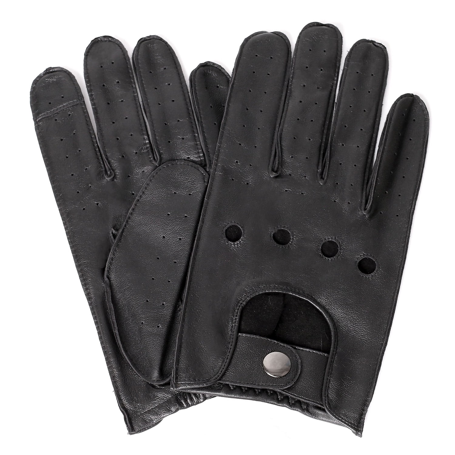 Karla Hanson 82124 Men's Leather Touch Screen Driving Gloves Black ...