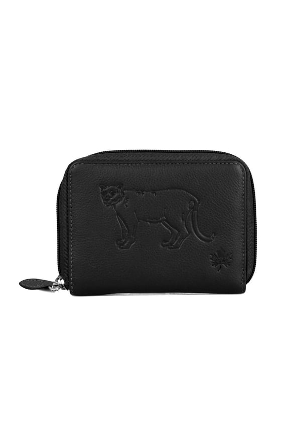 CANADA WILD Women's Leather Wallet - Cougar - Black