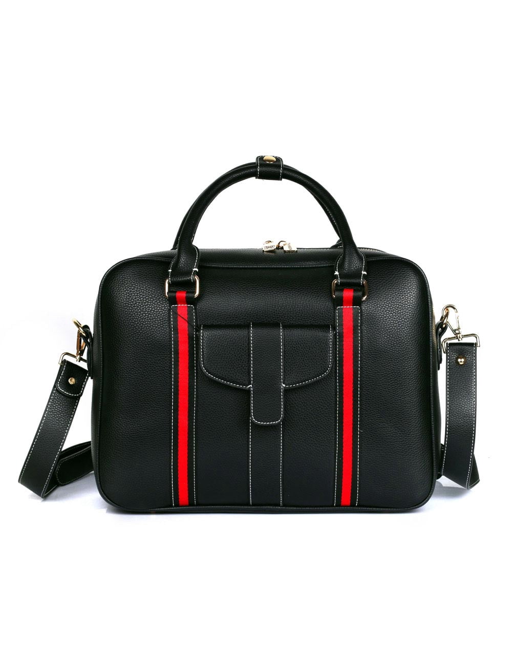 Karla Hanson Men's Professional & Travel Briefcase - Black /Red