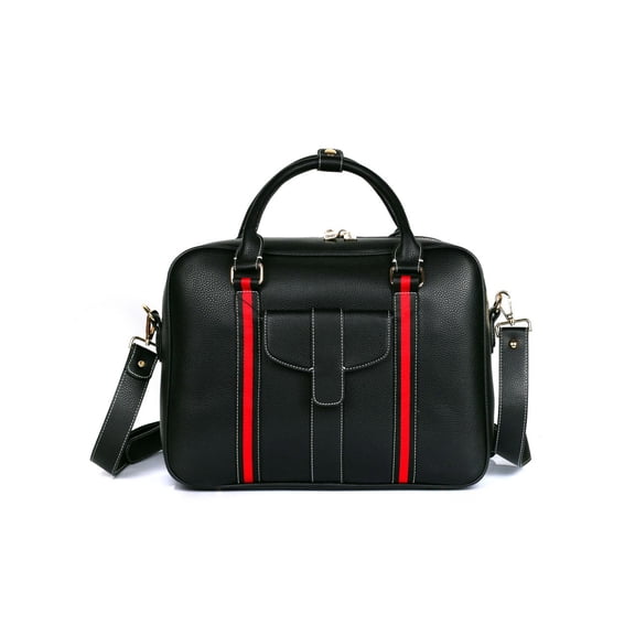 Karla Hanson Men's Professional & Travel Briefcase - Black /Red