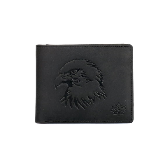 Karla Hanson Wild Animal Men's Leather Wallet Black (71404EAGLEBLACK)